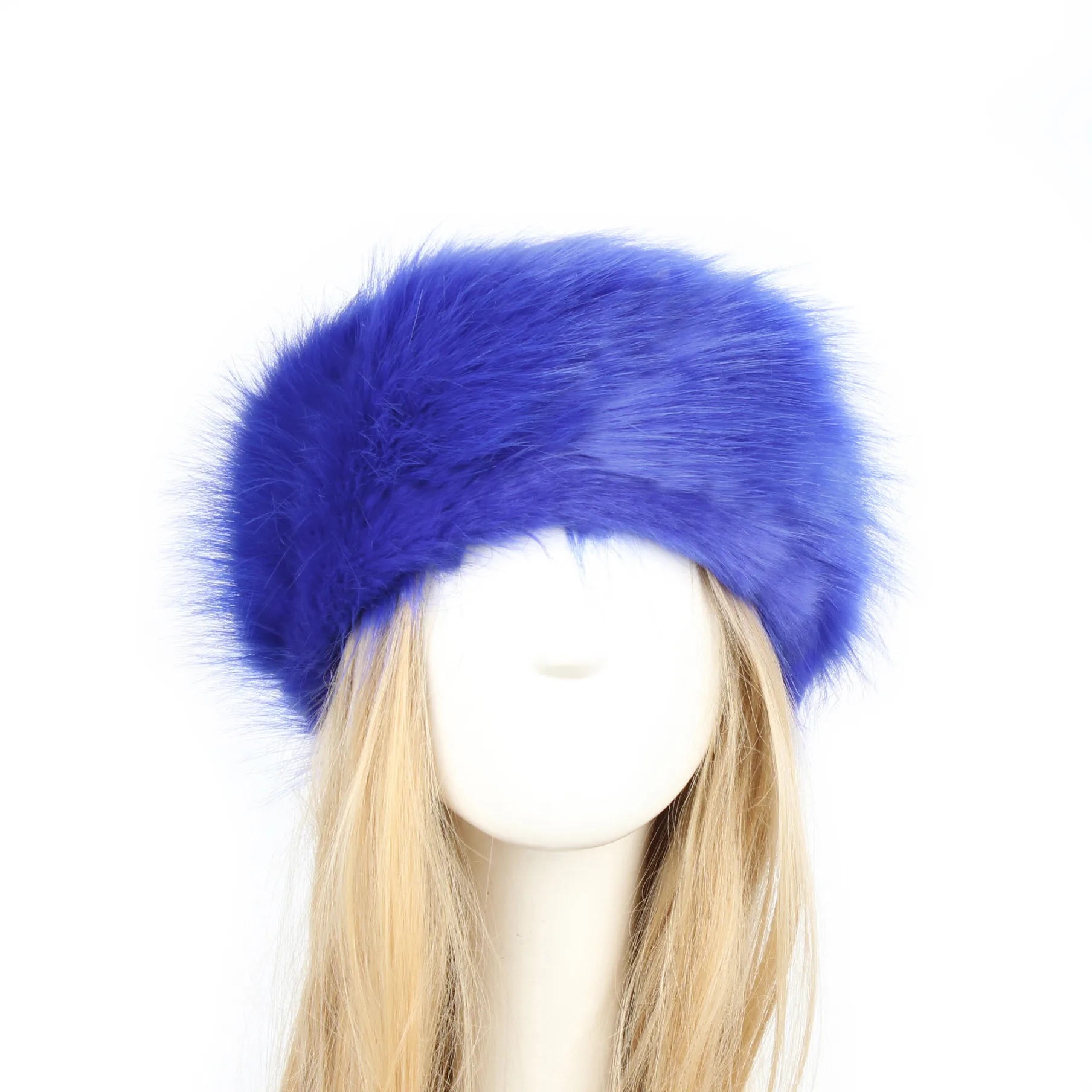 P0202 Fashion Color Mao Mao Head Ring Head Ring Imitation Fur Warm Headgear Cap Children Europe And The United States New display picture 4