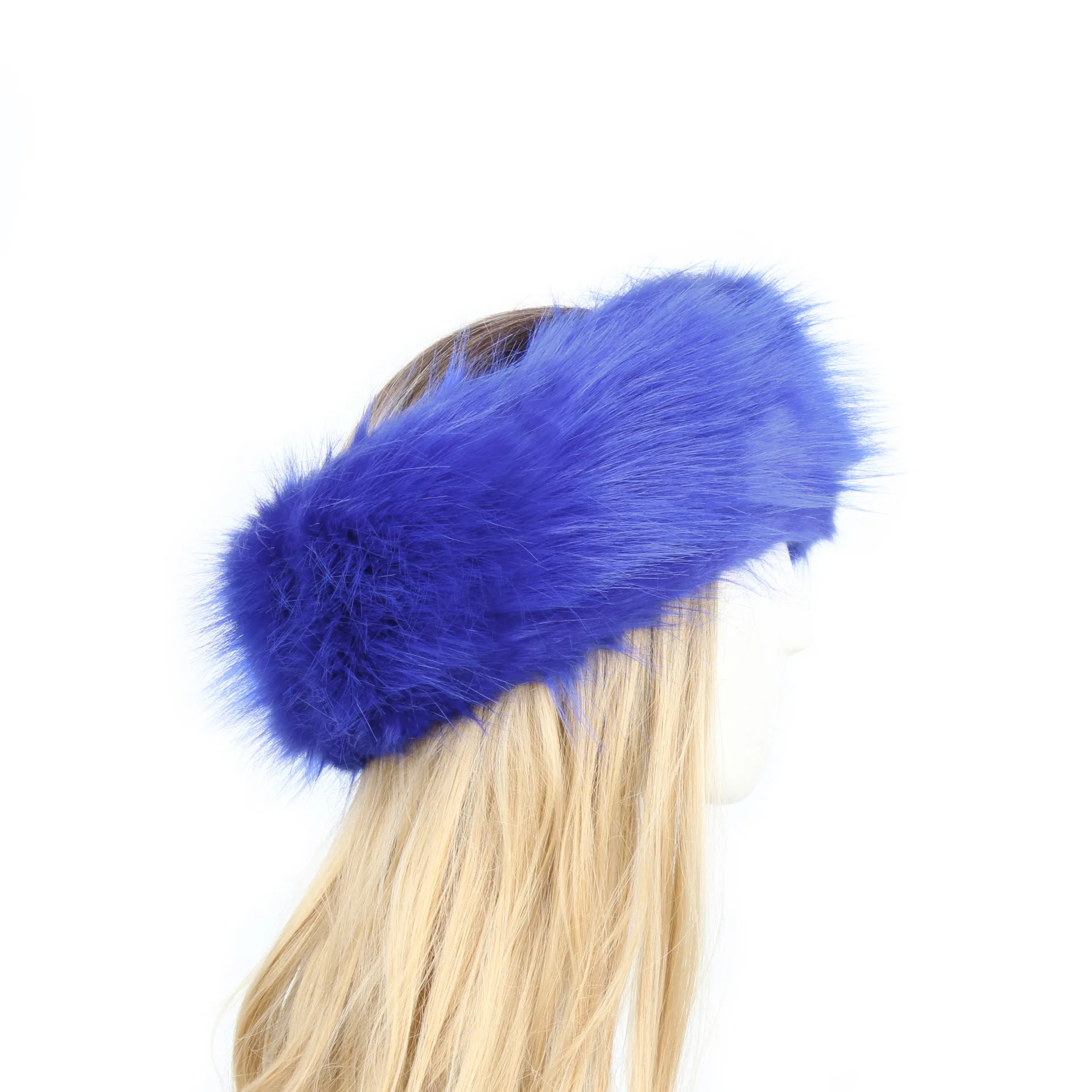 P0202 Fashion Color Mao Mao Head Ring Head Ring Imitation Fur Warm Headgear Cap Children Europe And The United States New display picture 5