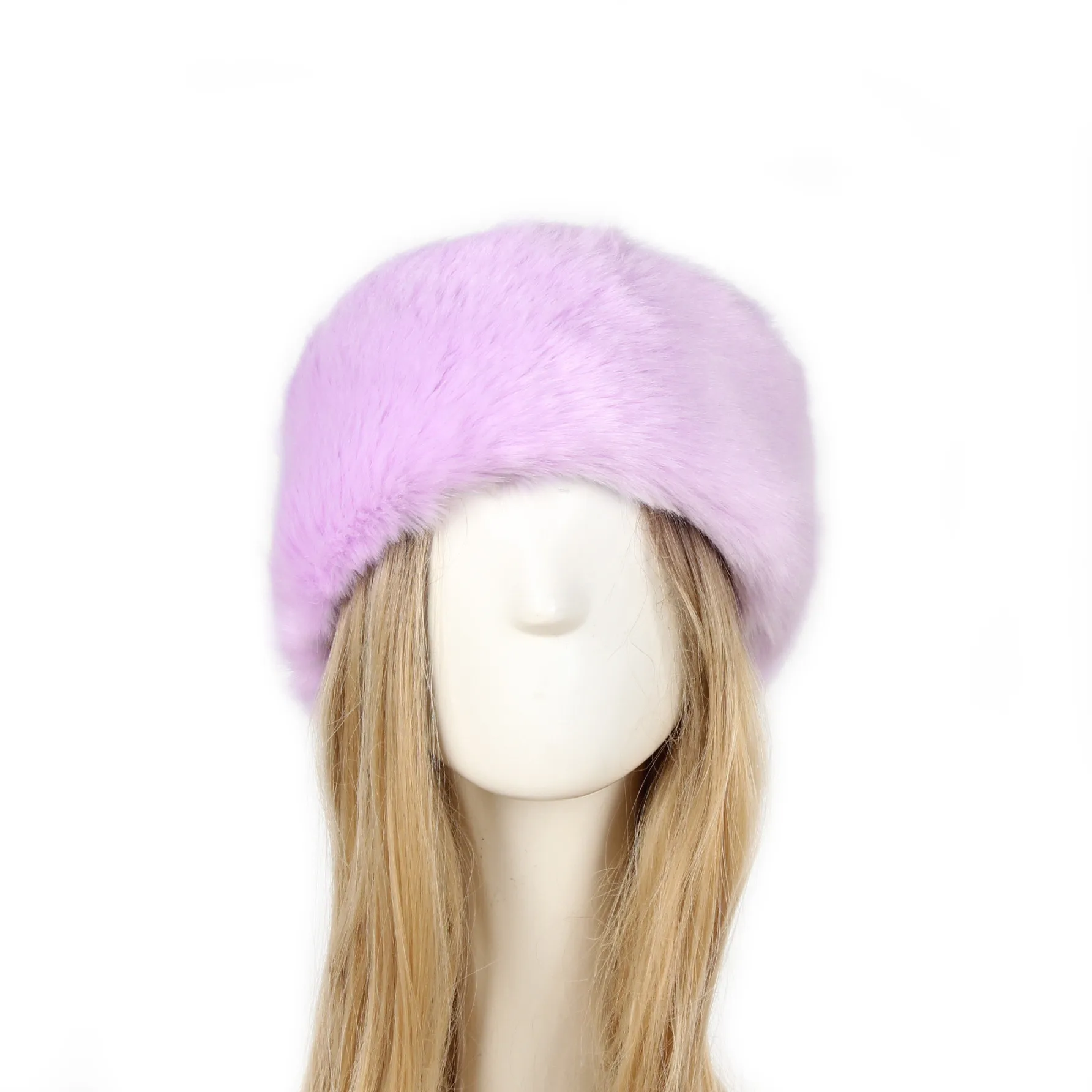 P0202 Fashion Color Mao Mao Head Ring Head Ring Imitation Fur Warm Headgear Cap Children Europe And The United States New display picture 8