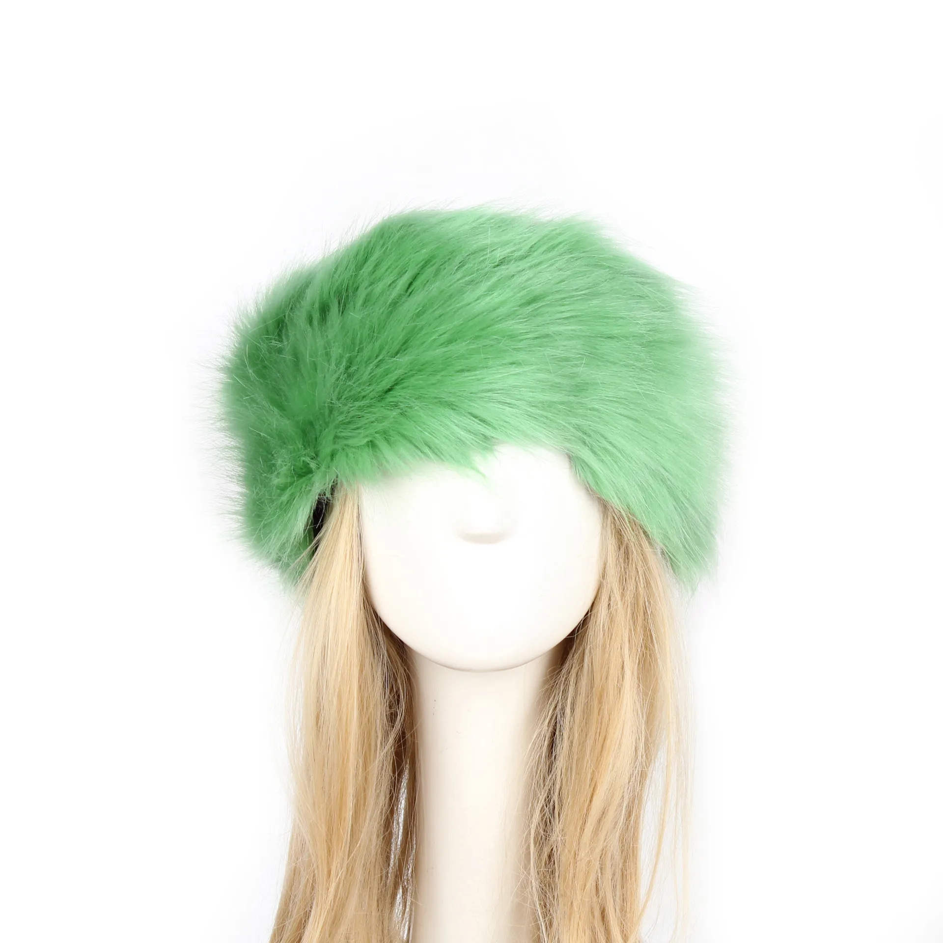 P0202 Fashion Color Mao Mao Head Ring Head Ring Imitation Fur Warm Headgear Cap Children Europe And The United States New display picture 10