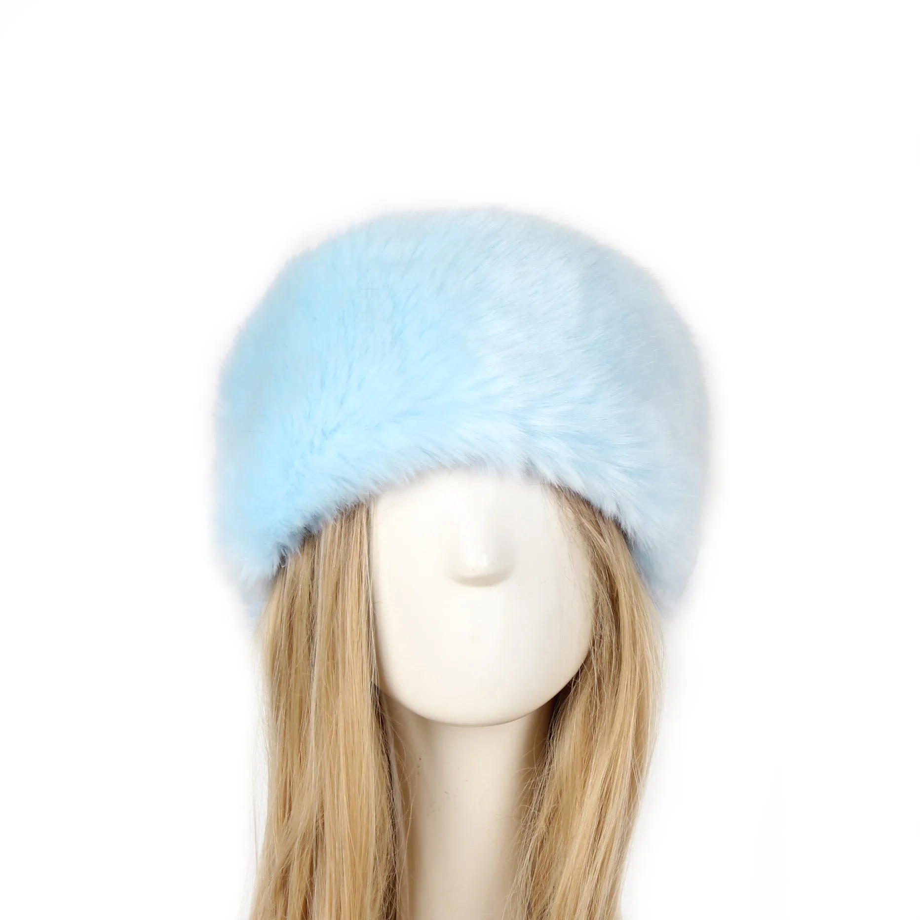 P0202 Fashion Color Mao Mao Head Ring Head Ring Imitation Fur Warm Headgear Cap Children Europe And The United States New display picture 14