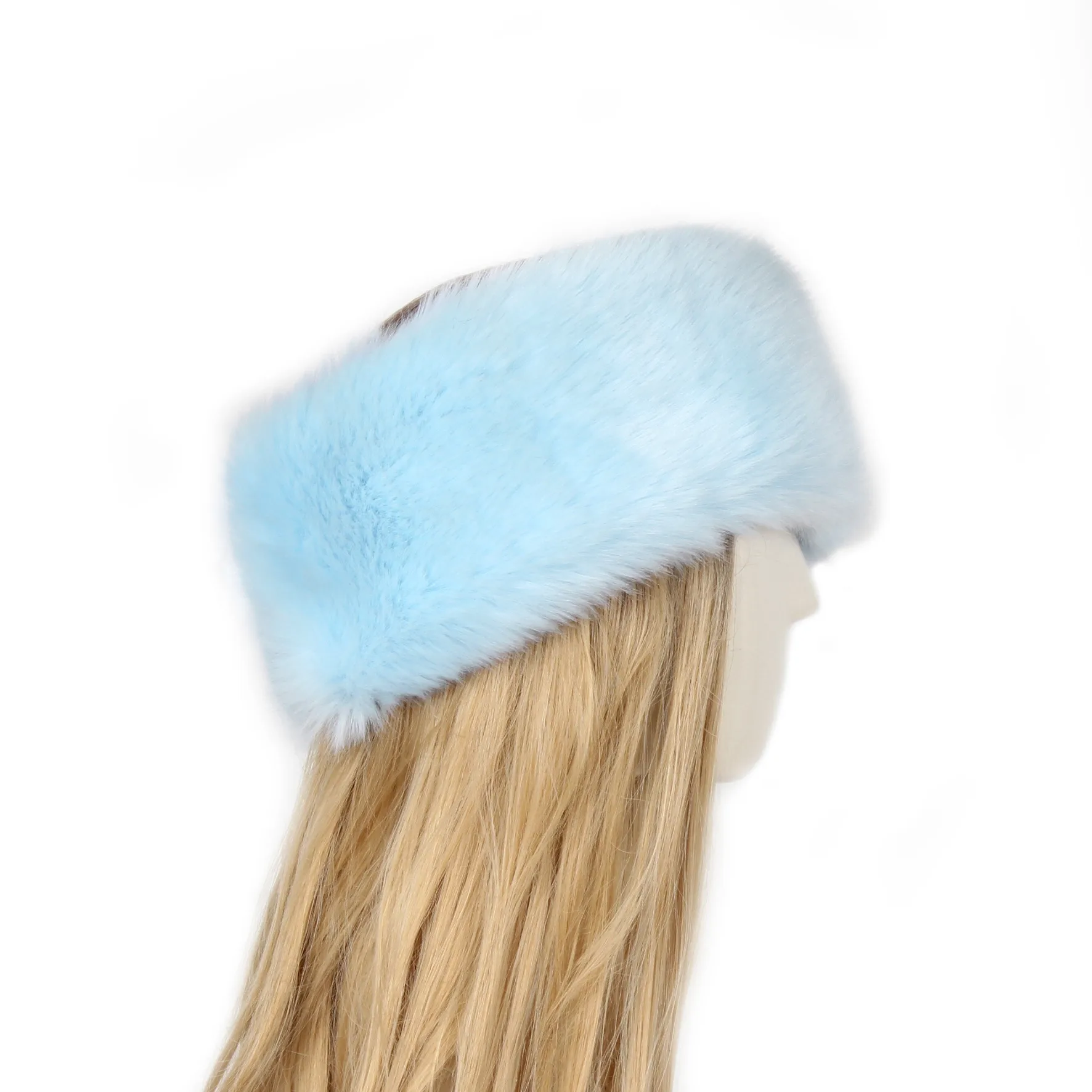 P0202 Fashion Color Mao Mao Head Ring Head Ring Imitation Fur Warm Headgear Cap Children Europe And The United States New display picture 15