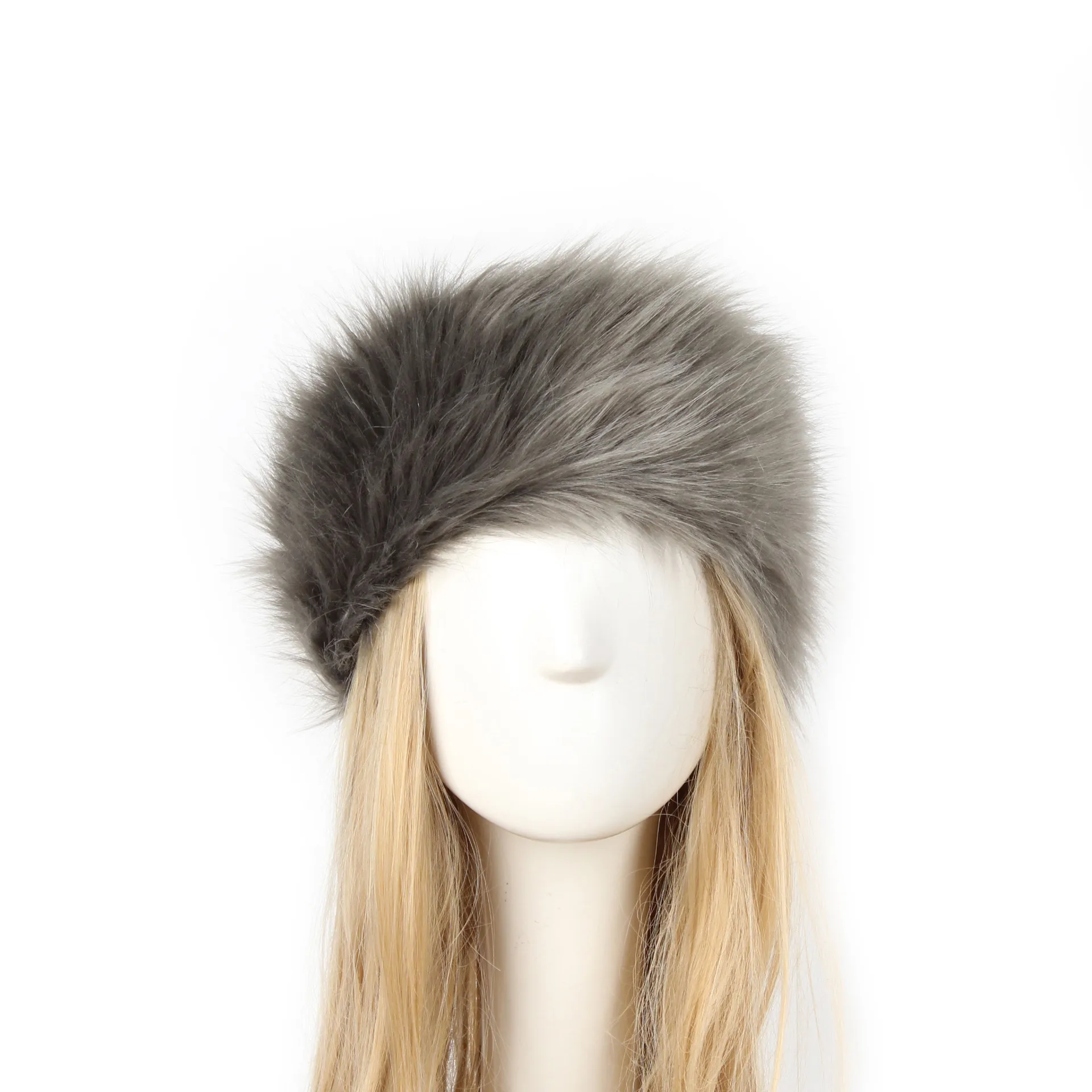 P0202 Fashion Color Mao Mao Head Ring Head Ring Imitation Fur Warm Headgear Cap Children Europe And The United States New display picture 20