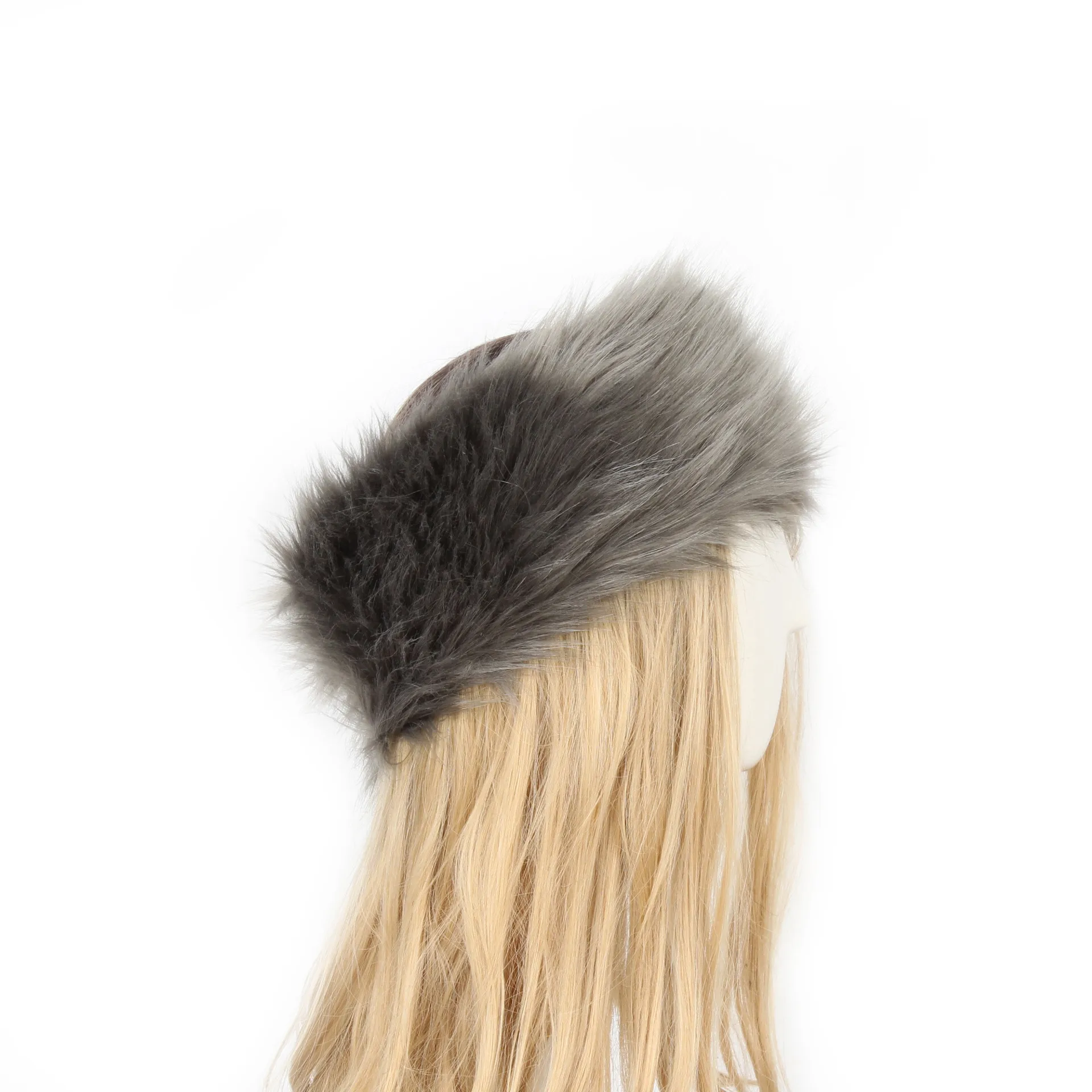 P0202 Fashion Color Mao Mao Head Ring Head Ring Imitation Fur Warm Headgear Cap Children Europe And The United States New display picture 21