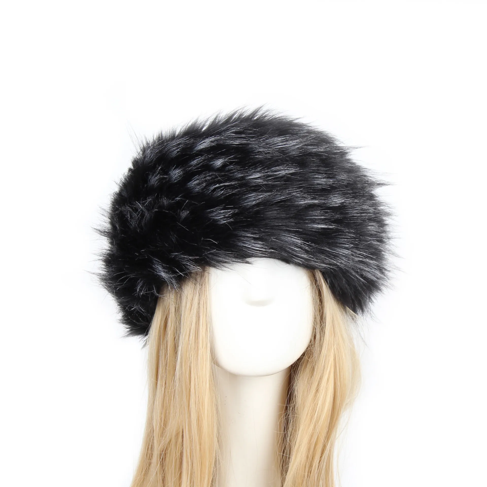 P0202 Fashion Color Mao Mao Head Ring Head Ring Imitation Fur Warm Headgear Cap Children Europe And The United States New display picture 32