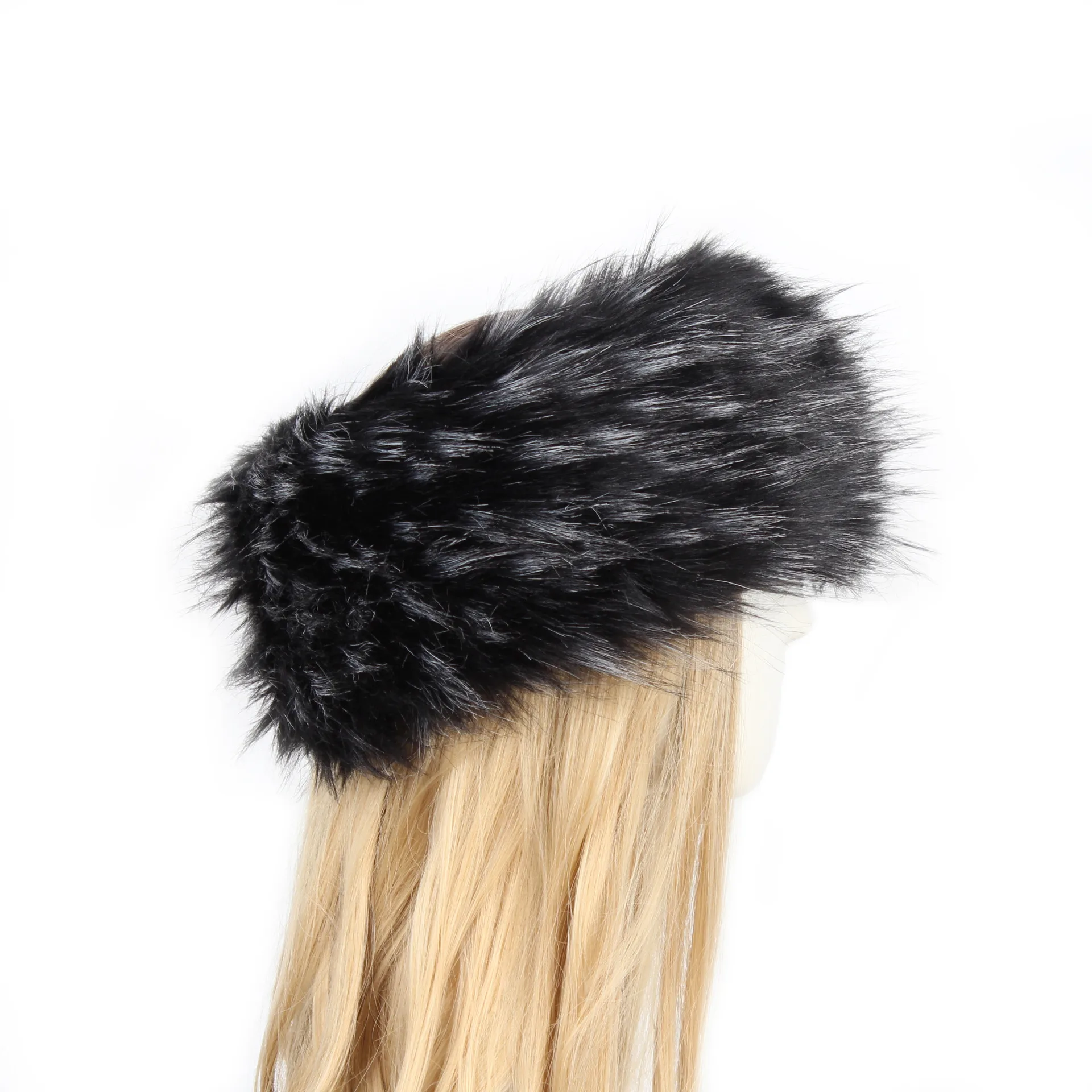 P0202 Fashion Color Mao Mao Head Ring Head Ring Imitation Fur Warm Headgear Cap Children Europe And The United States New display picture 33