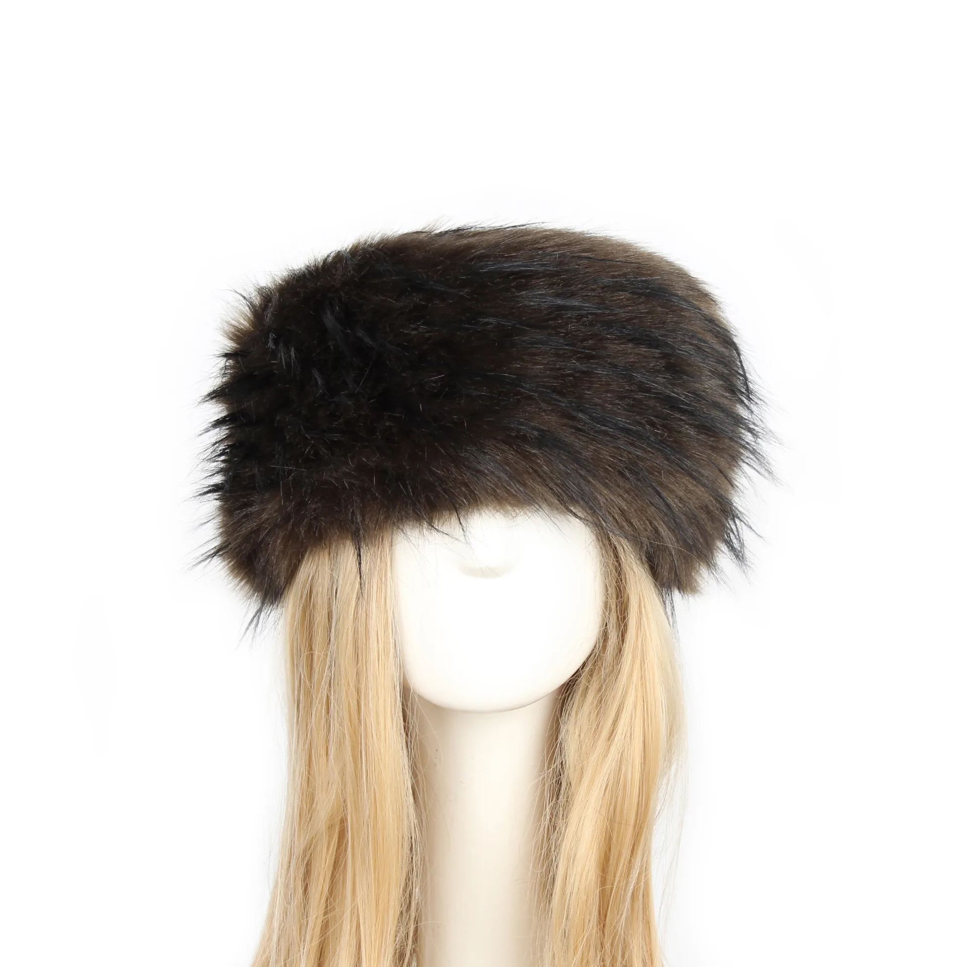 P0202 Fashion Color Mao Mao Head Ring Head Ring Imitation Fur Warm Headgear Cap Children Europe And The United States New display picture 34