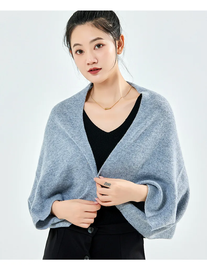 Cashmere Shawl Scarf Women's Autumn And Winter Warm  Scarf Outer Sweater Knitted Cardigan Sweater Coat Top display picture 1