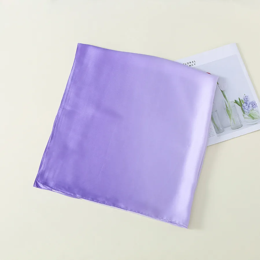 23 New Gradient Color Scarf Transitional Color New Silk Satin Scarf Scarf Elegant Long Women's Shawl Solid Color display picture 11