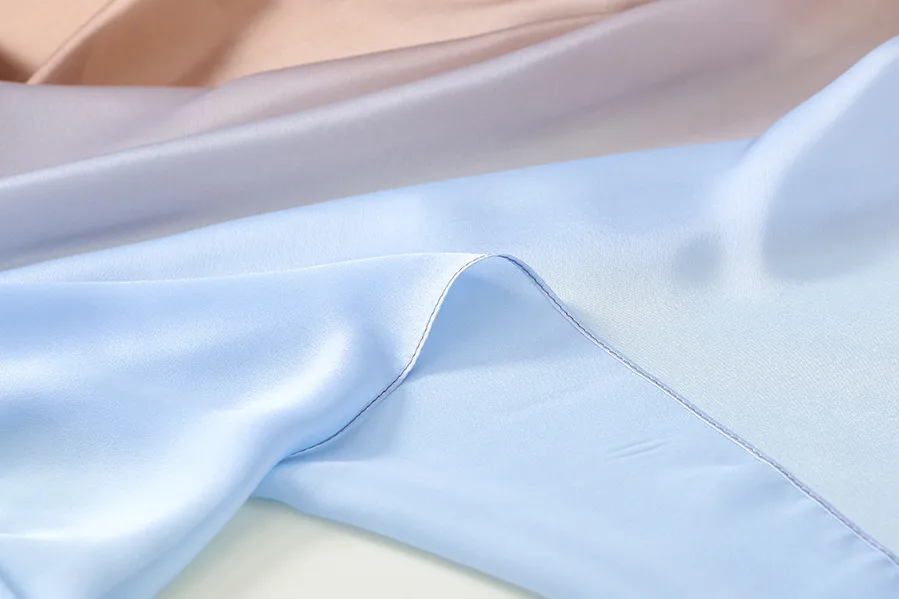 23 New Gradient Color Scarf Transitional Color New Silk Satin Scarf Scarf Elegant Long Women's Shawl Solid Color display picture 24