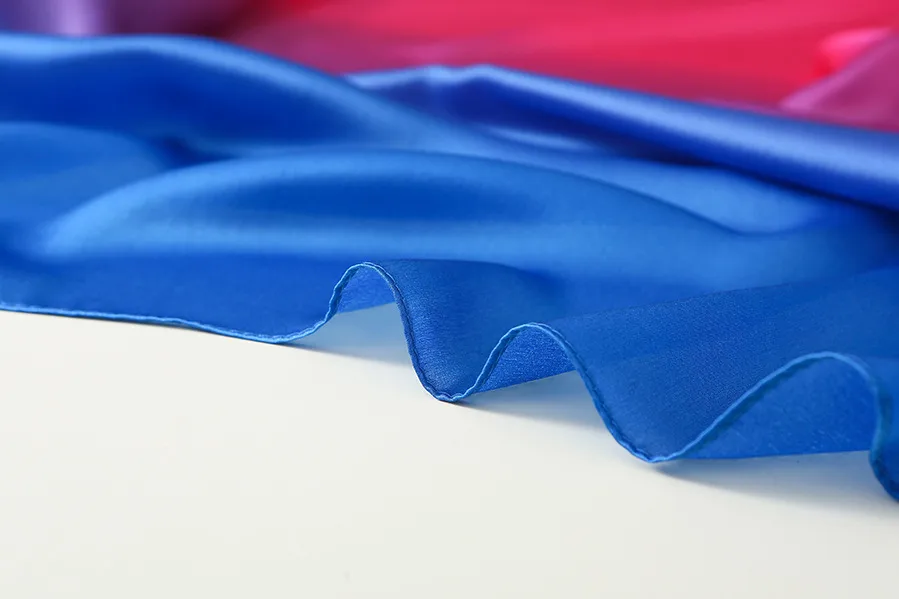 23 New Gradient Color Scarf Transitional Color New Silk Satin Scarf Scarf Elegant Long Women's Shawl Solid Color display picture 28