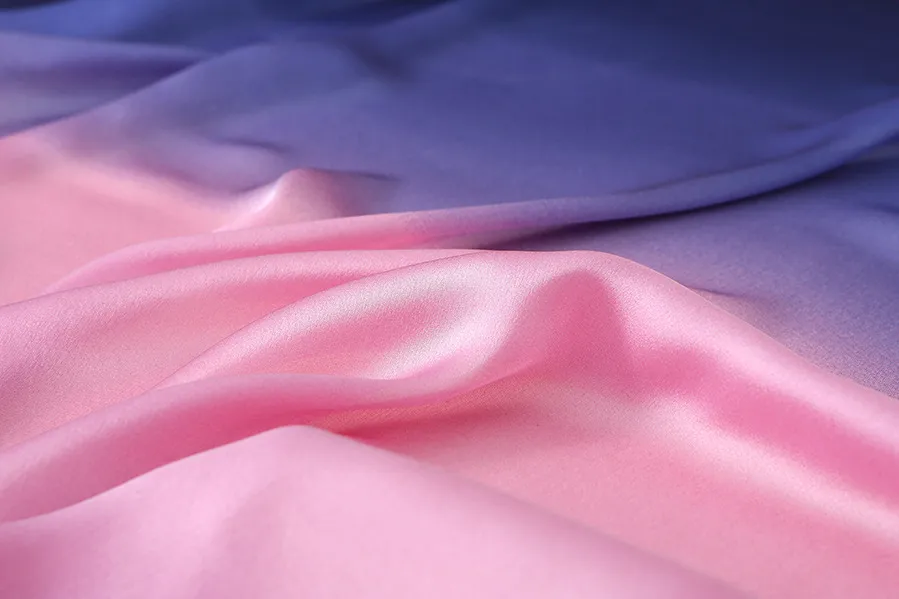 23 New Gradient Color Scarf Transitional Color New Silk Satin Scarf Scarf Elegant Long Women's Shawl Solid Color display picture 32