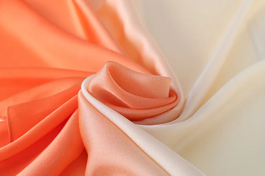 23 New Gradient Color Scarf Transitional Color New Silk Satin Scarf Scarf Elegant Long Women's Shawl Solid Color display picture 35