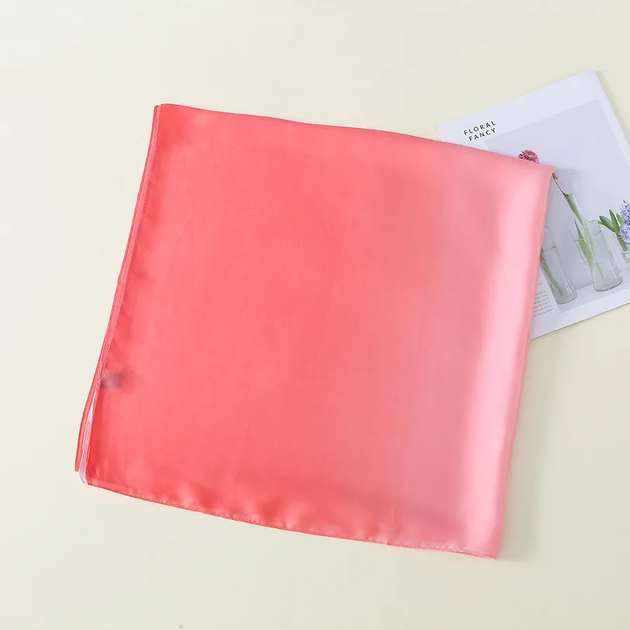 23 New Gradient Color Scarf Transitional Color New Silk Satin Scarf Scarf Elegant Long Women's Shawl Solid Color display picture 63