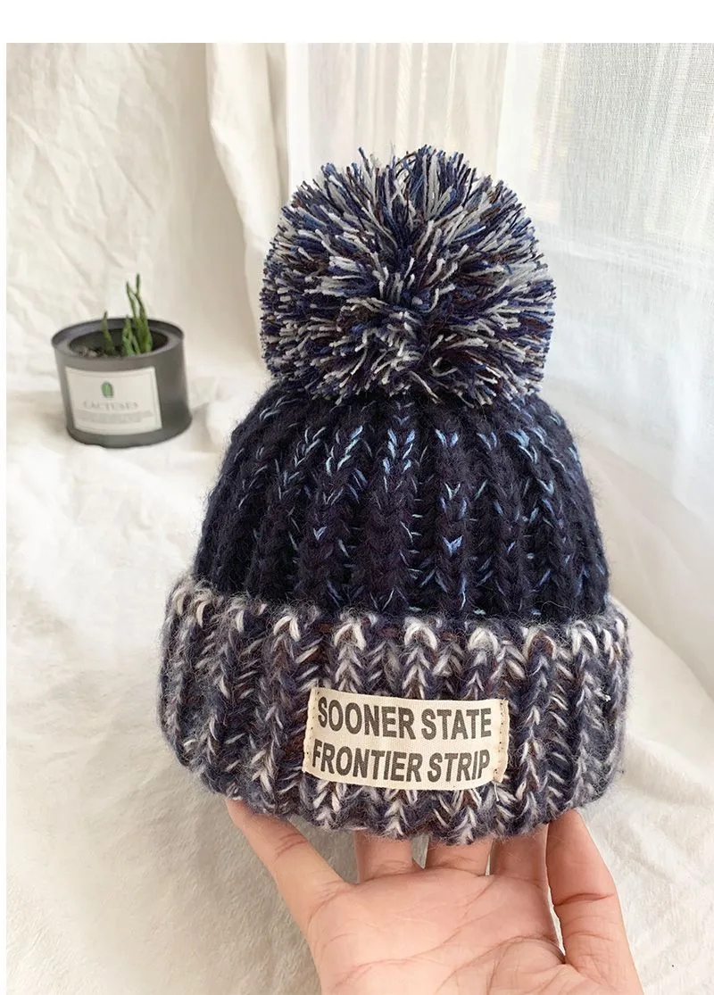 Children's Hat Scarf Autumn And Winter Baby Warm Fleece-lined Hat Gloves Three-piece Set Boys And Girls Knitted Hat Trendy display picture 8
