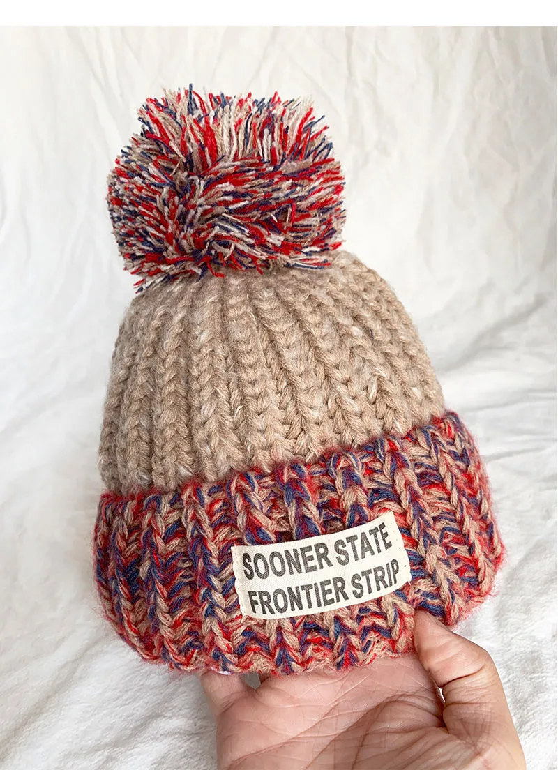 Children's Hat Scarf Autumn And Winter Baby Warm Fleece-lined Hat Gloves Three-piece Set Boys And Girls Knitted Hat Trendy display picture 9