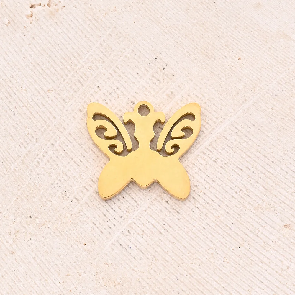 Best Seller In Europe And America DIY Ornament Accessories Furnace Vacuum Plating Hollow Love Angel Butterfly Snowflake Pendant display picture 5