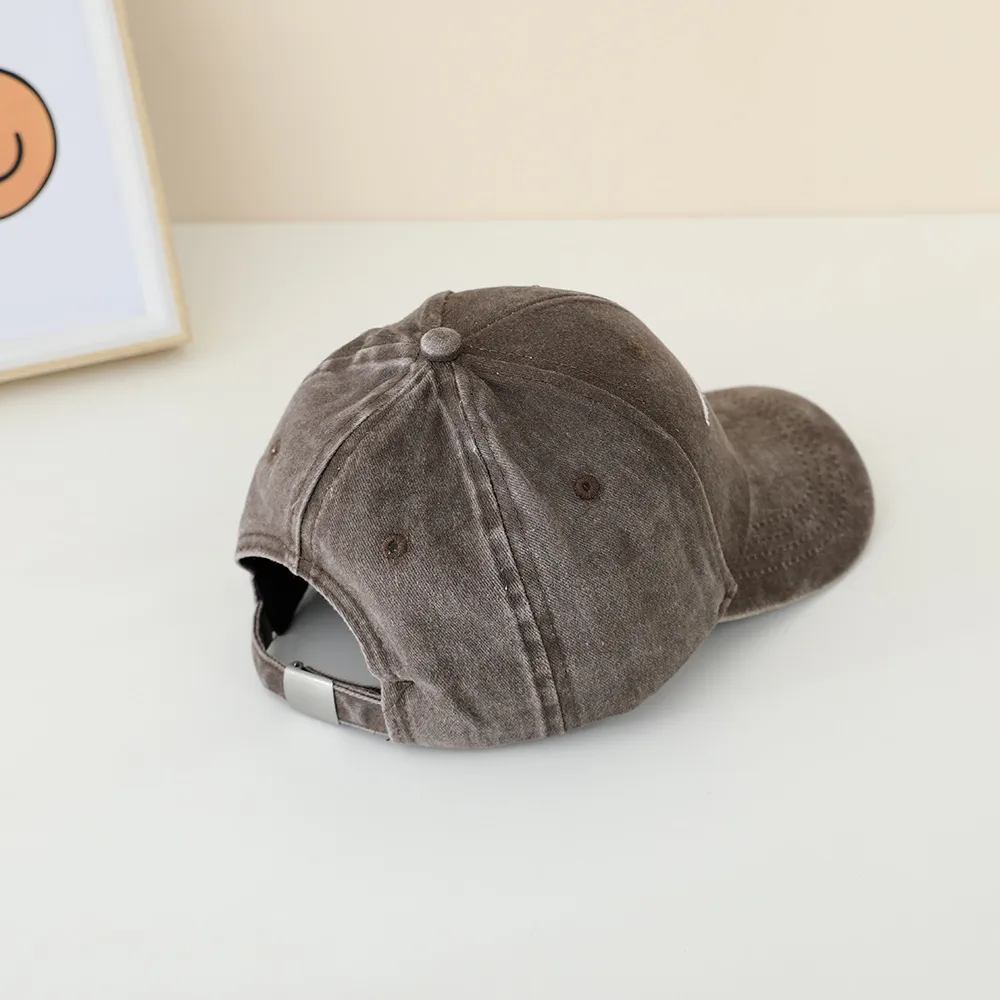 Children's Hat Spring And Autumn Fashion Embroidered Washed Peaked Cap Korean New Retro Cartoon Dinosaur Baseball Cap display picture 12