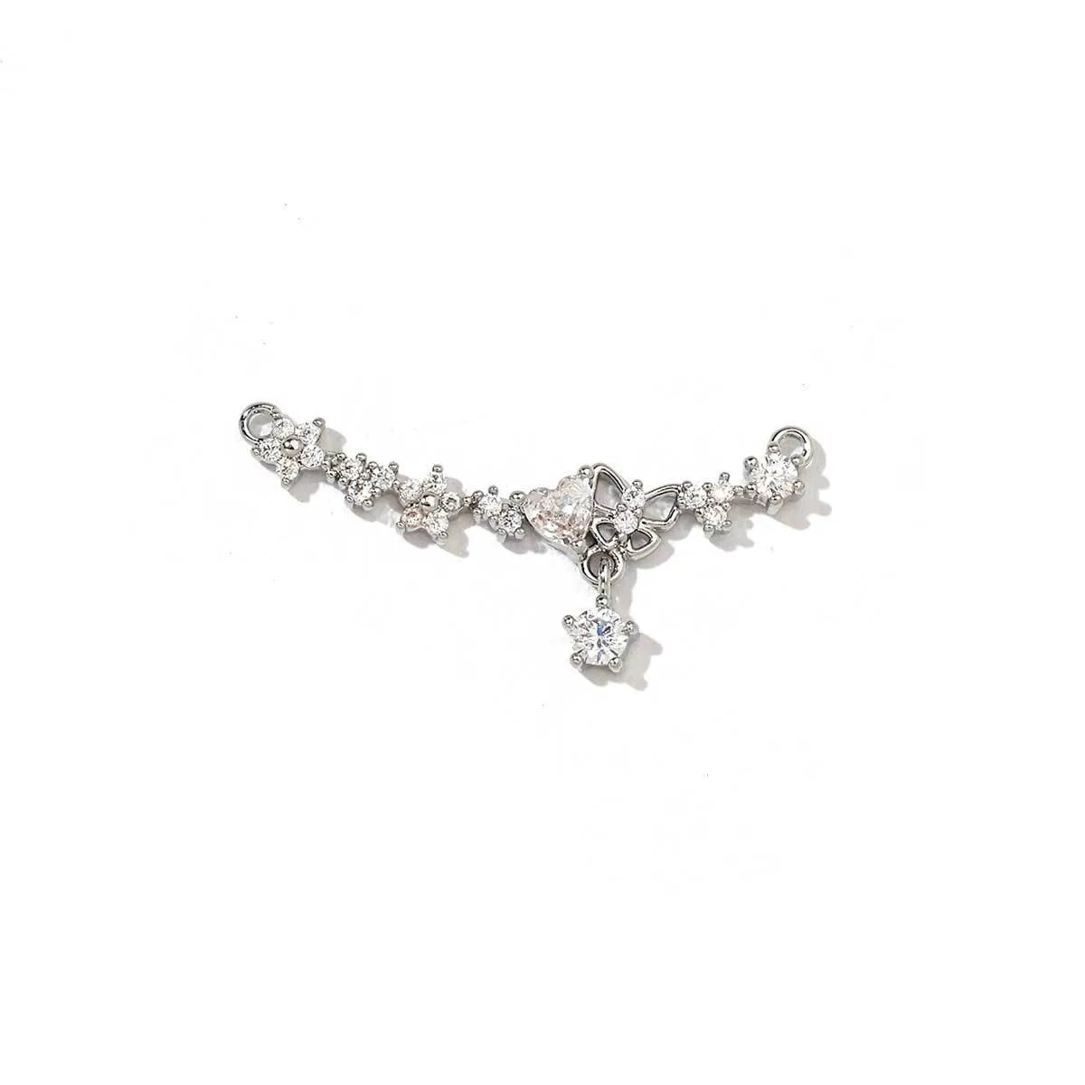 5 PCS/Package 13 * 14mm 13*25mm 19 * 8mm Copper Zircon Animal Pendant display picture 1