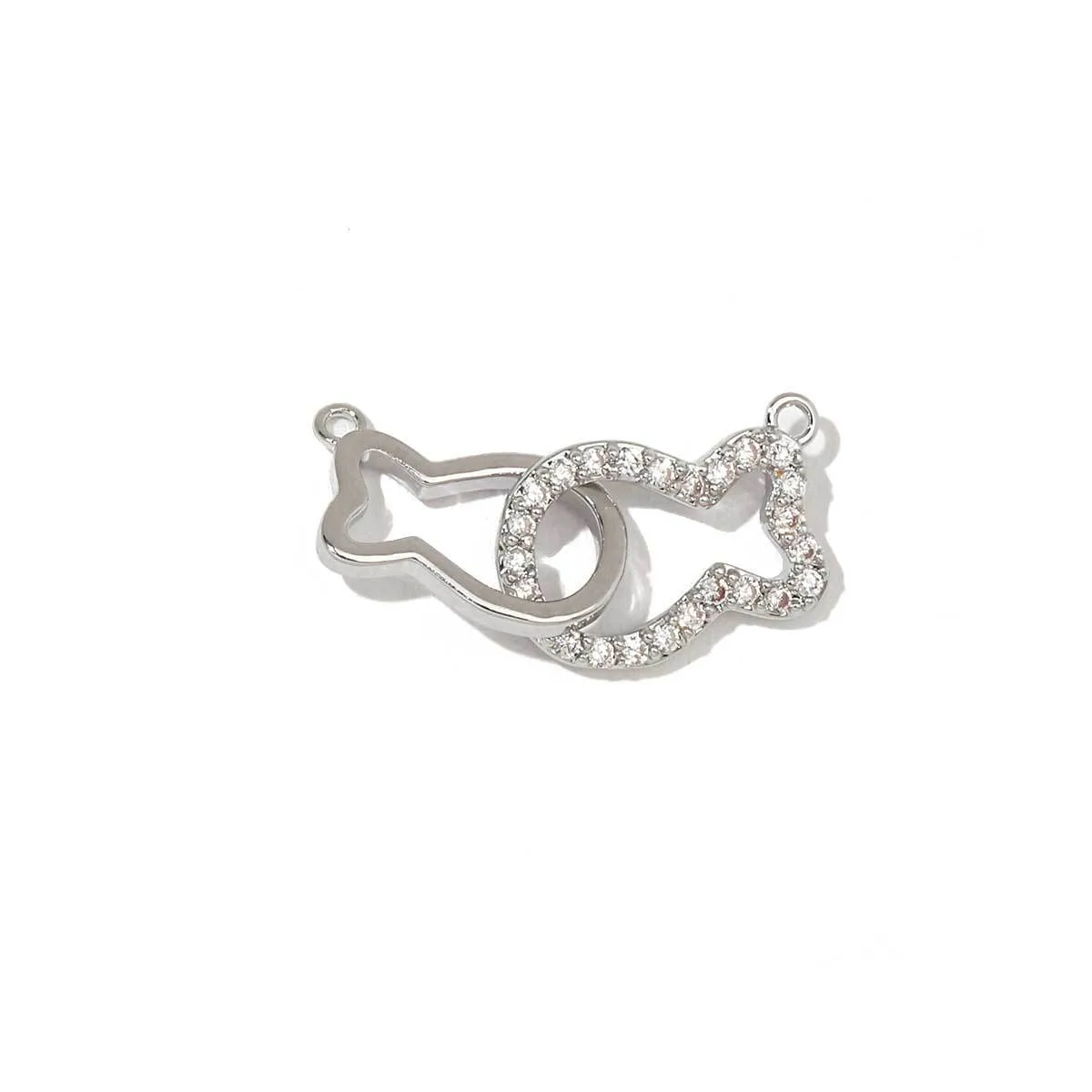 5 PCS/Package 13 * 14mm 13*25mm 19 * 8mm Copper Zircon Animal Pendant display picture 7