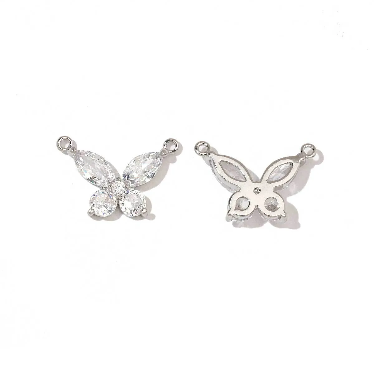 5 PCS/Package 13 * 14mm 13*25mm 19 * 8mm Copper Zircon Animal Pendant display picture 11