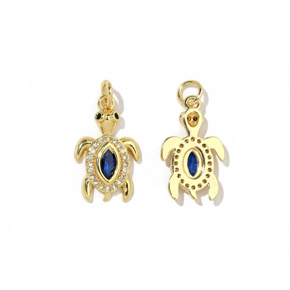 5 PCS/Package 13 * 14mm 13*25mm 19 * 8mm Copper Zircon Animal Pendant display picture 23