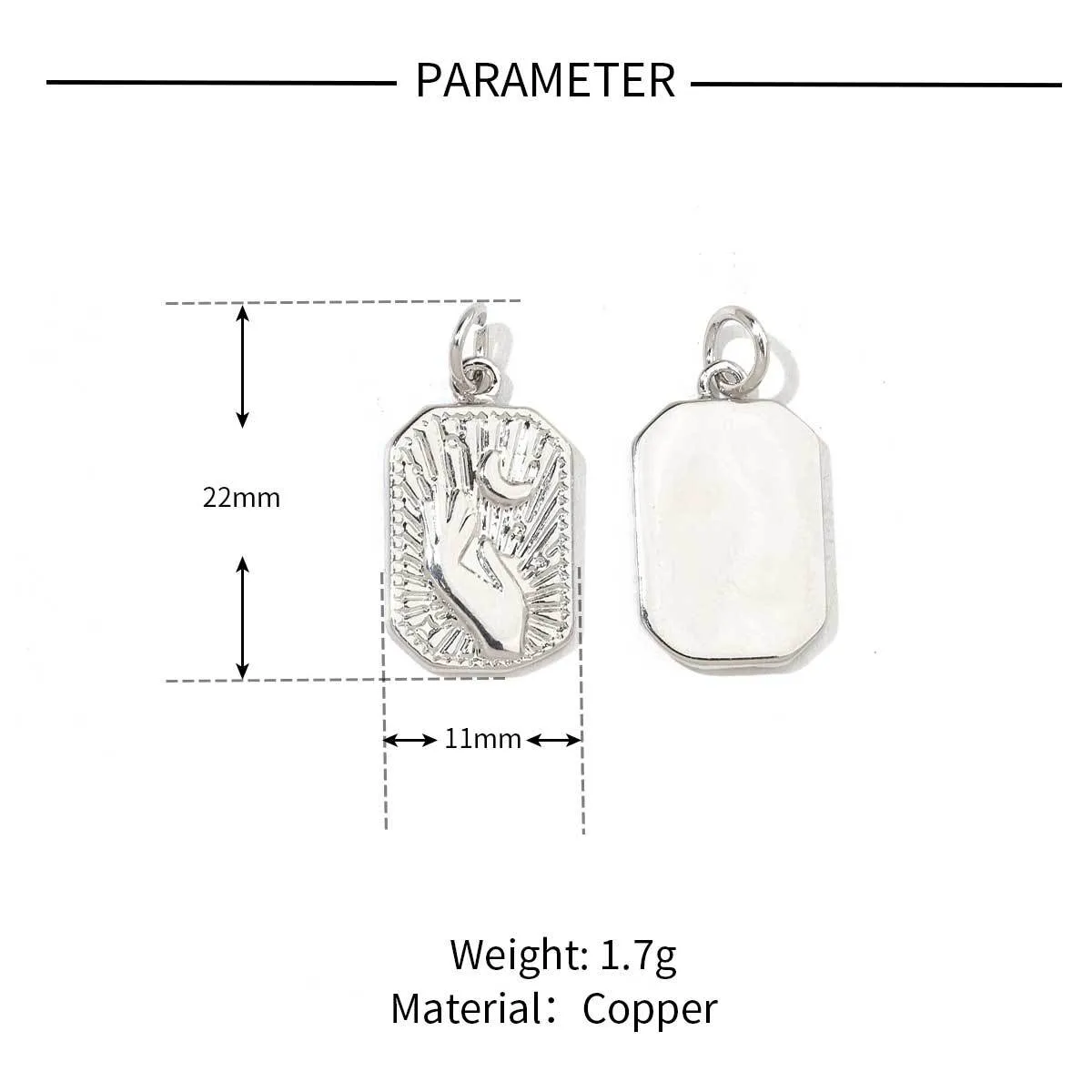 5 PCS/Package 13 * 14mm 13*25mm 19 * 8mm Copper Zircon Animal Pendant display picture 30