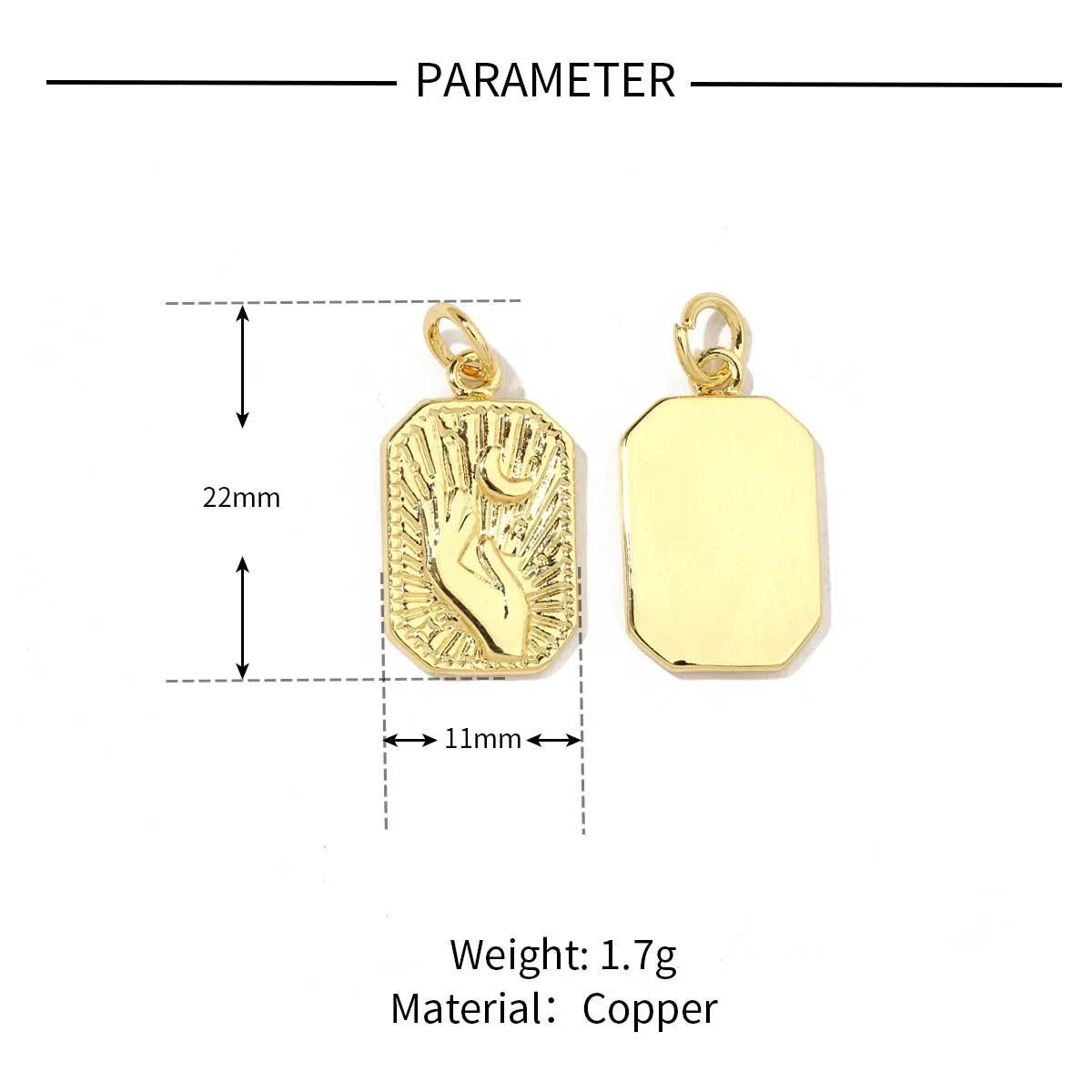 5 PCS/Package 13 * 14mm 13*25mm 19 * 8mm Copper Zircon Animal Pendant display picture 32