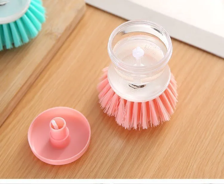 Liquid-adding Washing Pot Brush Press-type Automatic Liquid-adding Dish Brush Oil-free Non-hurt Pot Multi-functional Decontamination Cleaning Brush display picture 8