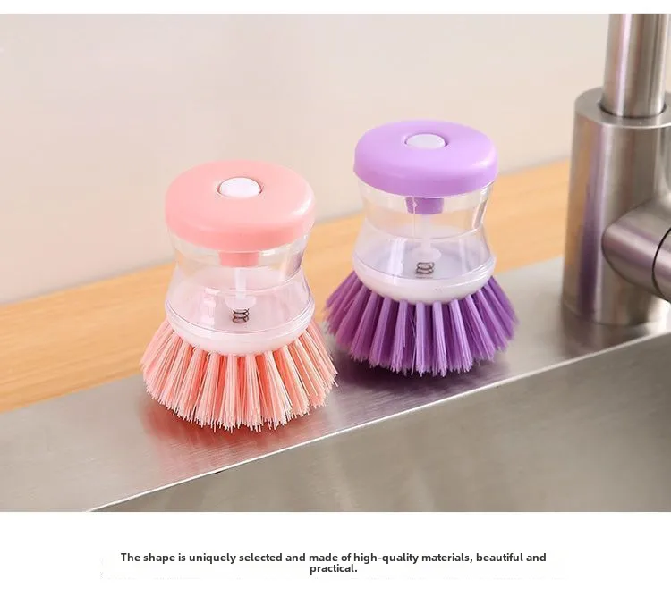Liquid-adding Washing Pot Brush Press-type Automatic Liquid-adding Dish Brush Oil-free Non-hurt Pot Multi-functional Decontamination Cleaning Brush display picture 9
