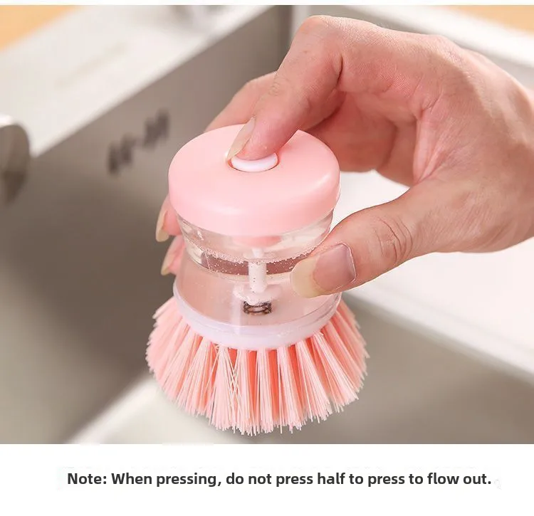 Liquid-adding Washing Pot Brush Press-type Automatic Liquid-adding Dish Brush Oil-free Non-hurt Pot Multi-functional Decontamination Cleaning Brush display picture 11