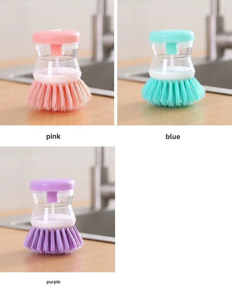 Liquid-adding Washing Pot Brush Press-type Automatic Liquid-adding Dish Brush Oil-free Non-hurt Pot Multi-functional Decontamination Cleaning Brush display picture 12