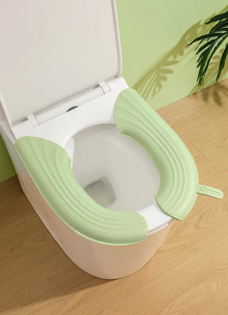 Waterproof Toilet Cushion For Four Seasons Universal Portable Toilet Cushion EVA Thickened Dirty Hand Adhesive Type Toilet Cover display picture 3