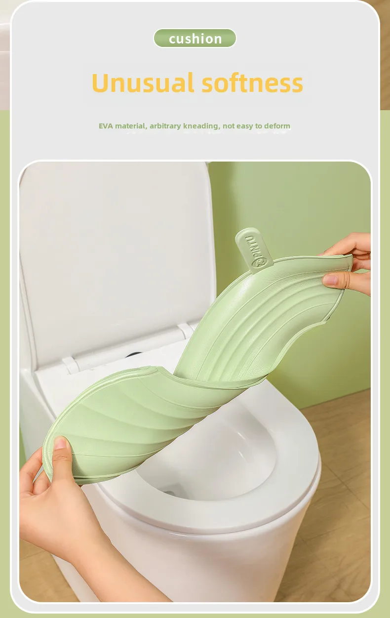 Waterproof Toilet Cushion For Four Seasons Universal Portable Toilet Cushion EVA Thickened Dirty Hand Adhesive Type Toilet Cover display picture 6