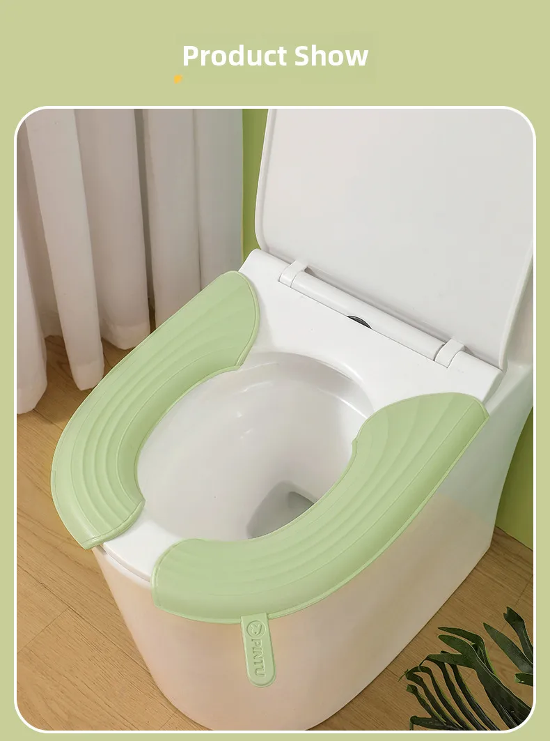 Waterproof Toilet Cushion For Four Seasons Universal Portable Toilet Cushion EVA Thickened Dirty Hand Adhesive Type Toilet Cover display picture 8
