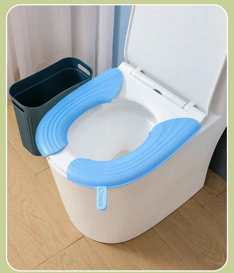 Waterproof Toilet Cushion For Four Seasons Universal Portable Toilet Cushion EVA Thickened Dirty Hand Adhesive Type Toilet Cover display picture 11