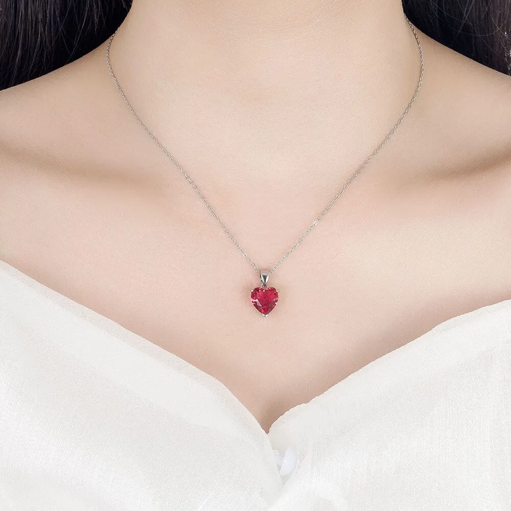 New Love Suit Earrings Female Personality Creative Zircon Heart-shaped Pendant Chain Three Pieces Suit display picture 12