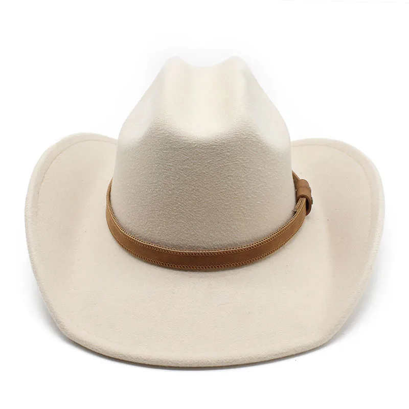 American Western Big Denim Top Hat Woolen Tibetan Cowboy Hat Women's Big Brim Tibetan Horse Riding Hat Men display picture 4