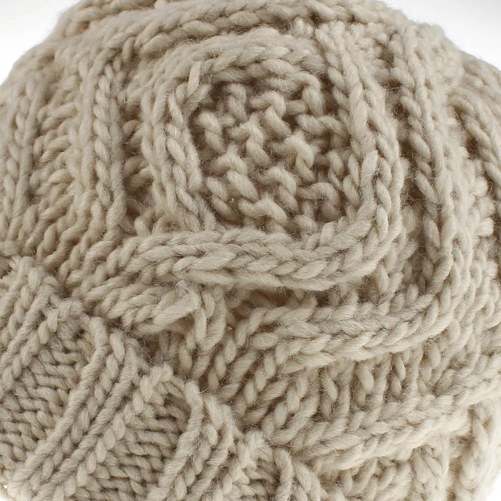 Explosions Diamond Square Soft Coarse Wool Knitted Hat Women's Hat Fashion Autumn And Winter Wool Hat display picture 27