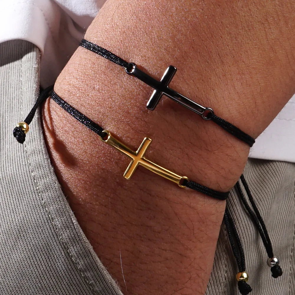 Simple Style Classic Style Cross Cord Unisex Drawstring Bracelets display picture 2