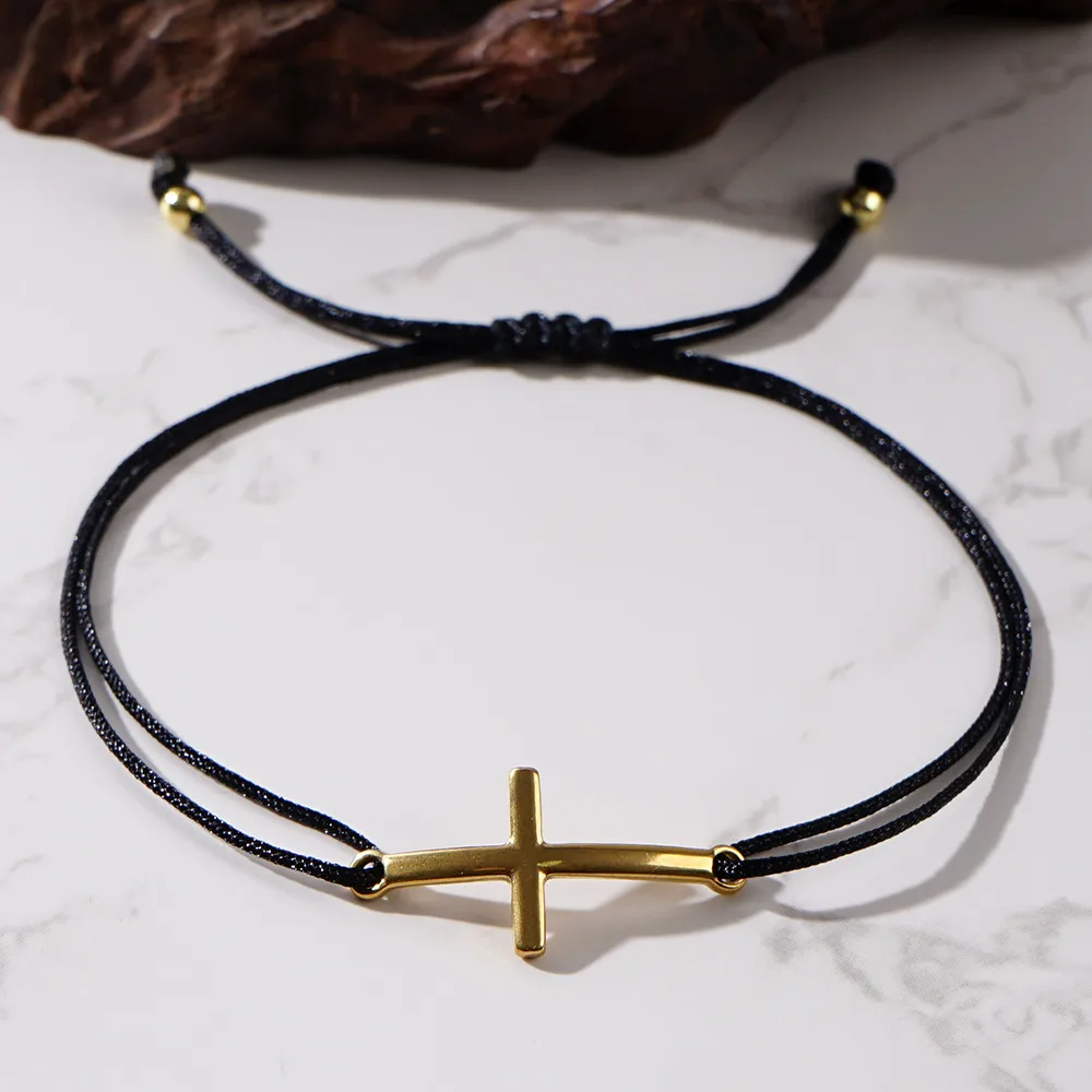 Simple Style Classic Style Cross Cord Unisex Drawstring Bracelets display picture 4