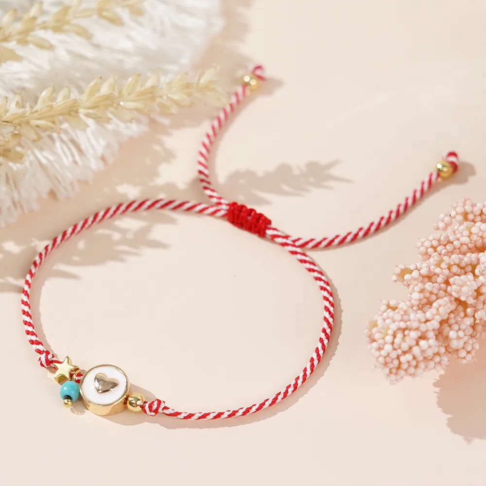 Simple Style Commute Star Heart Shape Cord Copper Wholesale Drawstring Bracelets display picture 4