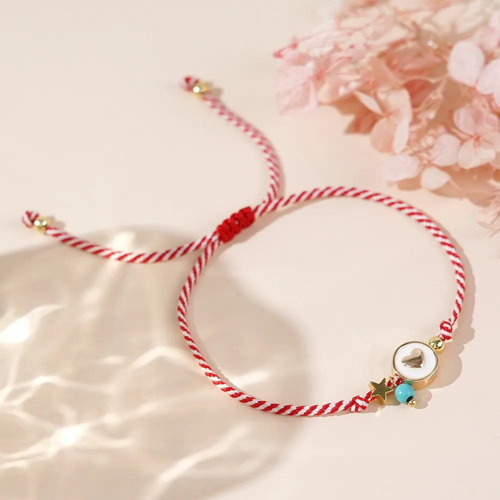 Simple Style Commute Star Heart Shape Cord Copper Wholesale Drawstring Bracelets display picture 5