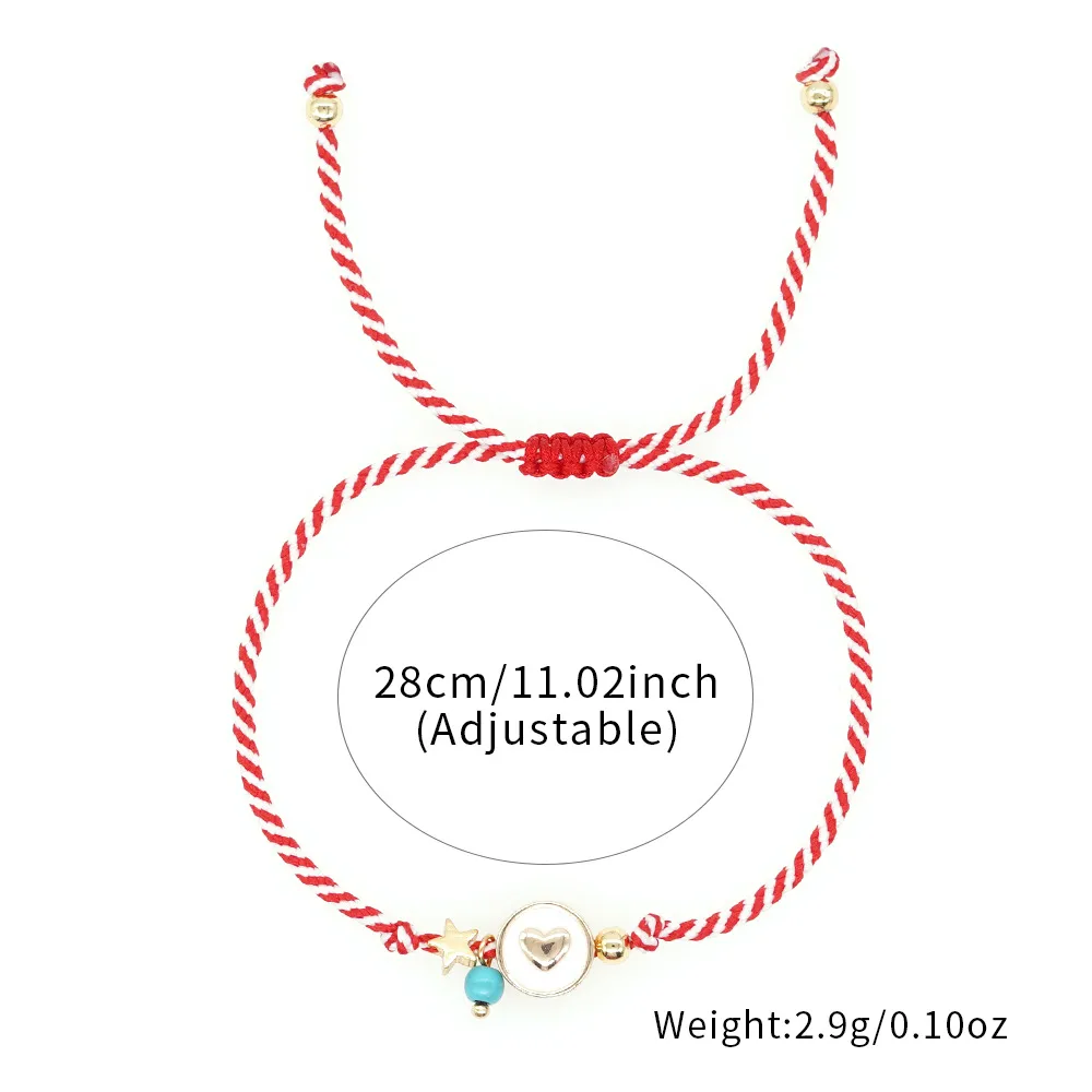 Simple Style Commute Star Heart Shape Cord Copper Wholesale Drawstring Bracelets display picture 1