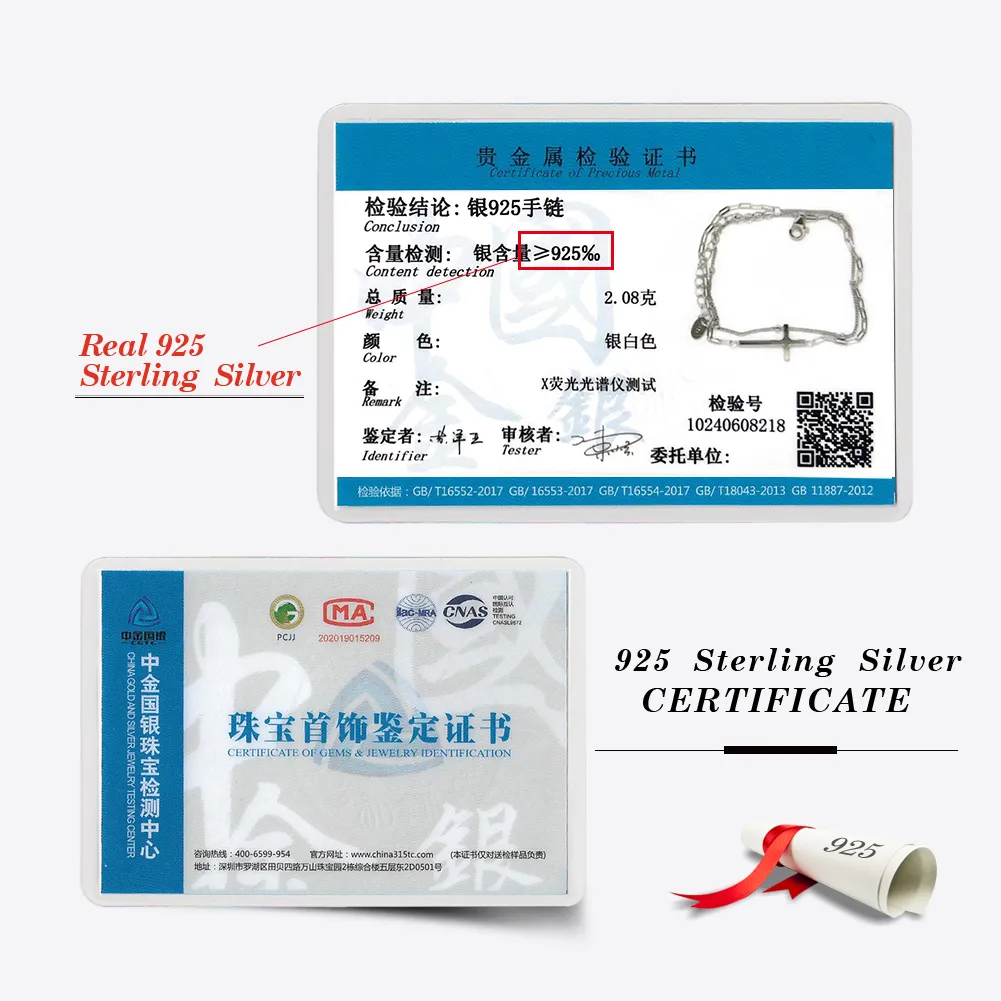 925 Sterling Silver Bracelets Simple Style display picture 9
