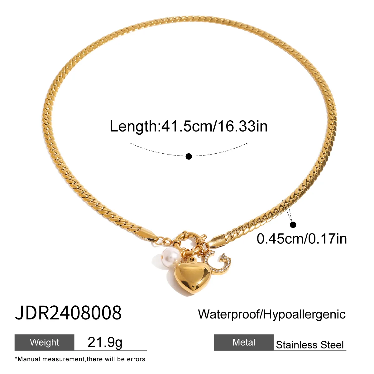 Wholesale Jewelry Simple Style Classic Style Letter Heart Shape 304 Stainless Steel Pendant Necklace display picture 5