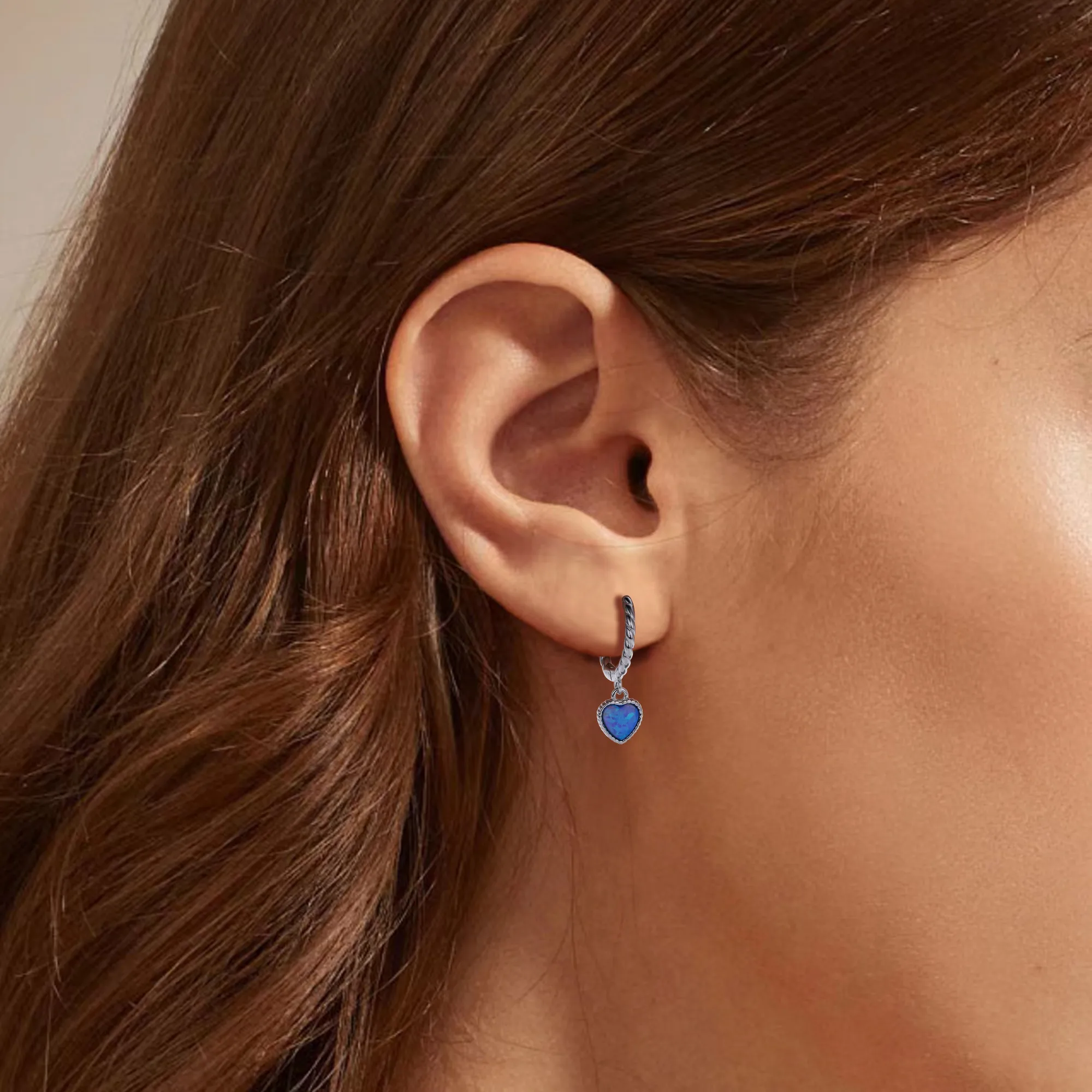 1 Pair 18K Gold Plated White Gold Plated Rhodium Plated 925 Sterling Silver Zircon Heart Shape Drop Earrings display picture 7