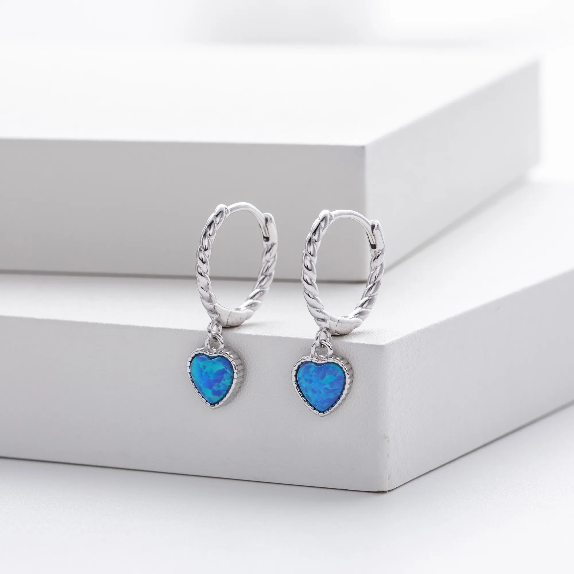 1 Pair 18K Gold Plated White Gold Plated Rhodium Plated 925 Sterling Silver Zircon Heart Shape Drop Earrings display picture 8