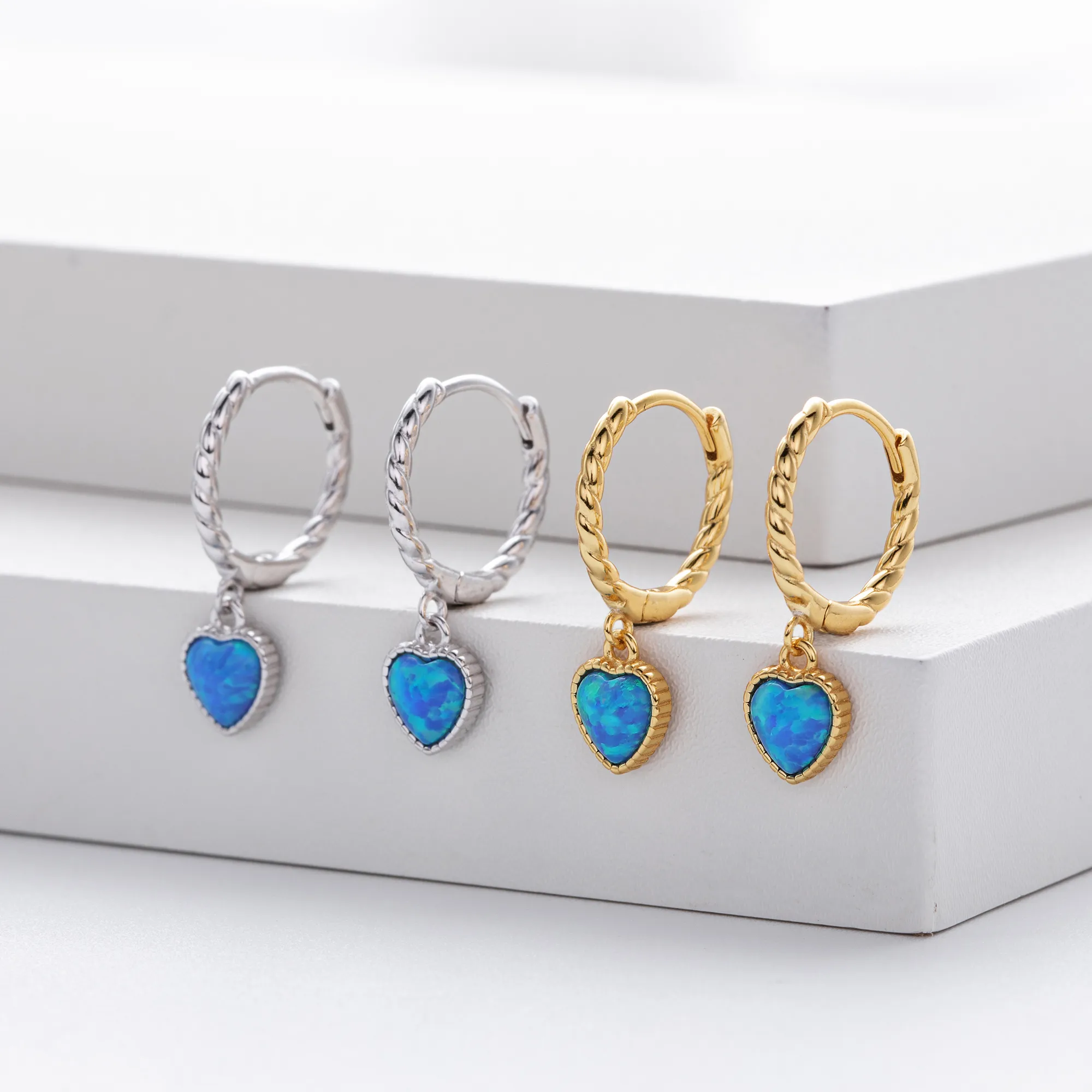 1 Pair 18K Gold Plated White Gold Plated Rhodium Plated 925 Sterling Silver Zircon Heart Shape Drop Earrings display picture 10
