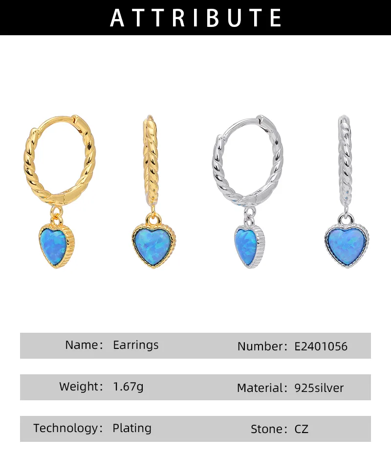 1 Pair 18K Gold Plated White Gold Plated Rhodium Plated 925 Sterling Silver Zircon Heart Shape Drop Earrings display picture 1